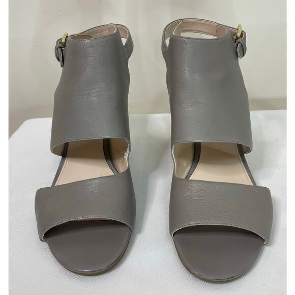 Cole Haan Gray Kathlyn Booties Peep Toe Block Heel Size 10B - Picture 3 of 6